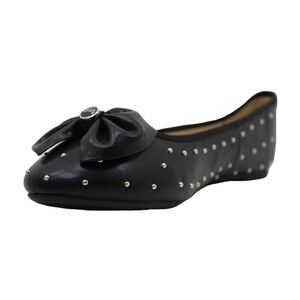 NIB Circus By Sam Edelman Carmen Black Studded Bow Flats